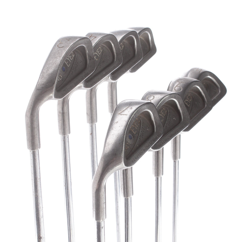 Ping Eye 2 Steel Mens Left Hand Irons 3-PW Blue Dot 0.75* Upright Regular - Ping Karsten