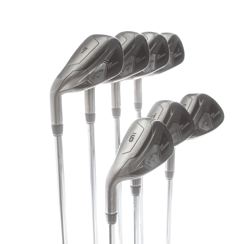 Callaway Big Bertha Steel Mens Left Hand Irons 4-SW Regular - True Temper Speedstep 80