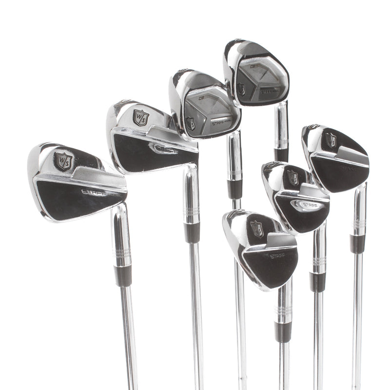 Wilson 2019 Staff Model Blade/CB Steel Mens Right Hand Irons 4-PW Extra Stiff - Dynamic Gold X100