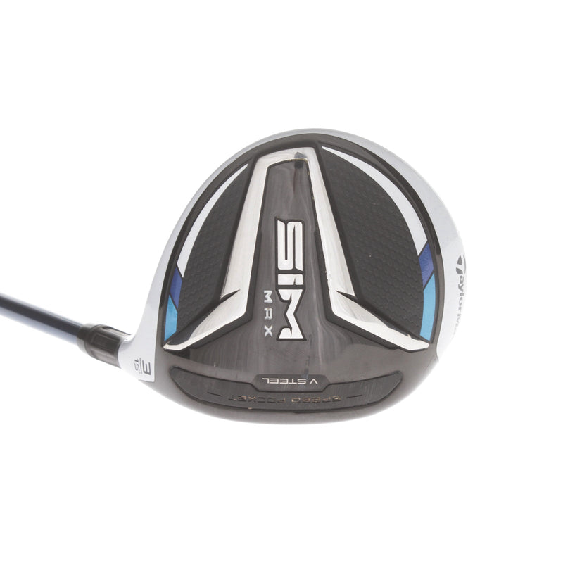 TaylorMade Sim Max Graphite Mens Right Hand Fairway 3 Wood 15* Regular - Evenflow Riptide CB 5.5 50G