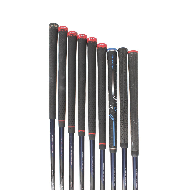 Callaway X-22 Graphite Mens Right Hand Irons 4-PW+AW+SW Senior - Callaway
