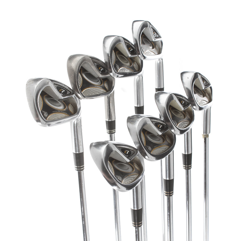 TaylorMade r7 TP Steel Mens Right Hand Irons 3-PW Regular - Project X Rifle 5.5