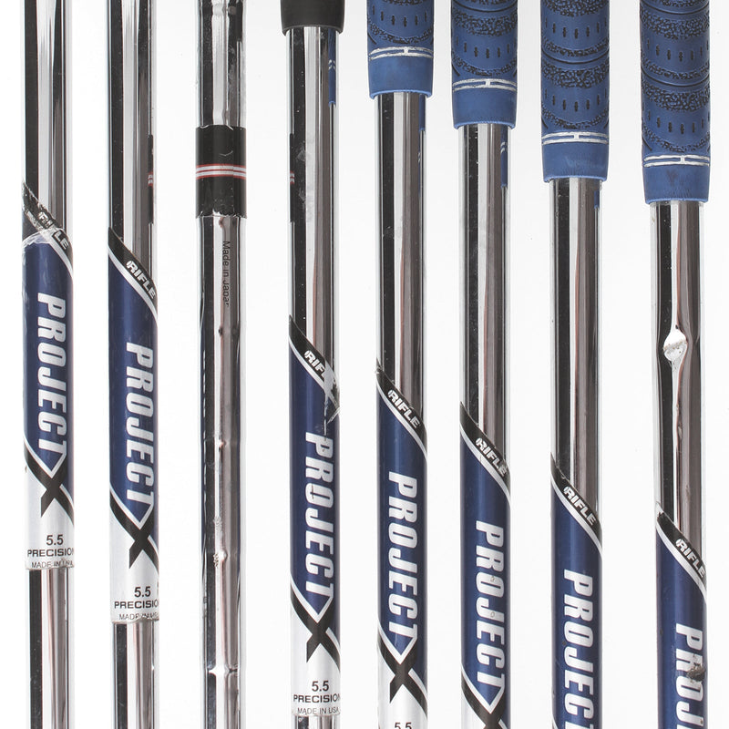 TaylorMade r7 TP Steel Mens Right Hand Irons 3-PW Regular - Project X Rifle 5.5