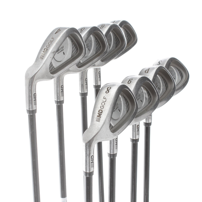 MD Golf Tour Oversize Graphite Mens Left Hand Irons 4-SW Senior - UST Mamiya