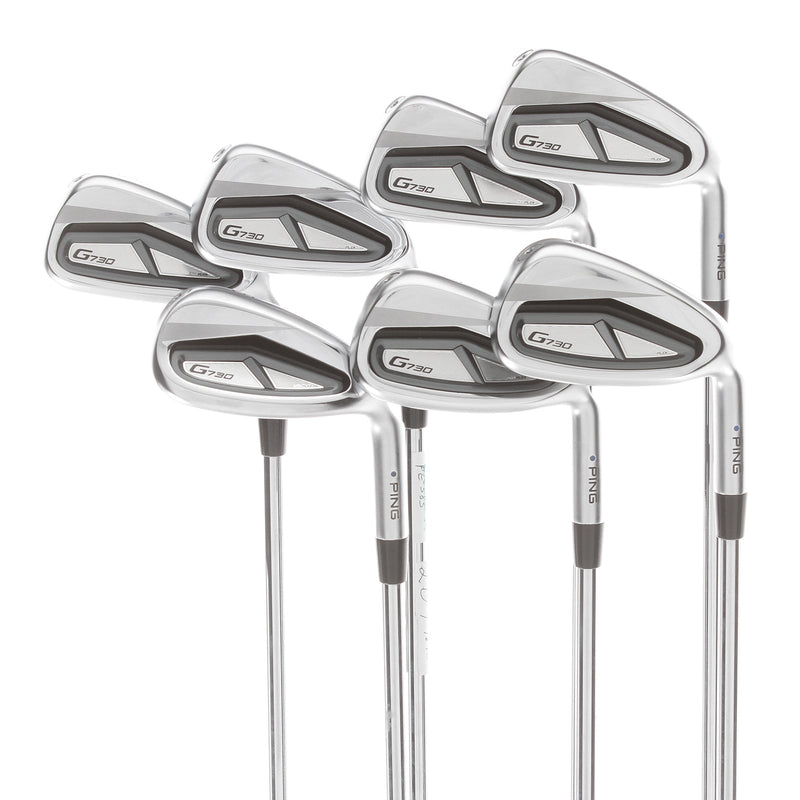 Ping G730 Steel Mens Right Hand Irons 5-SW Blue Dot 2* Upright Regular - Dynamic Gold R300 MID 100