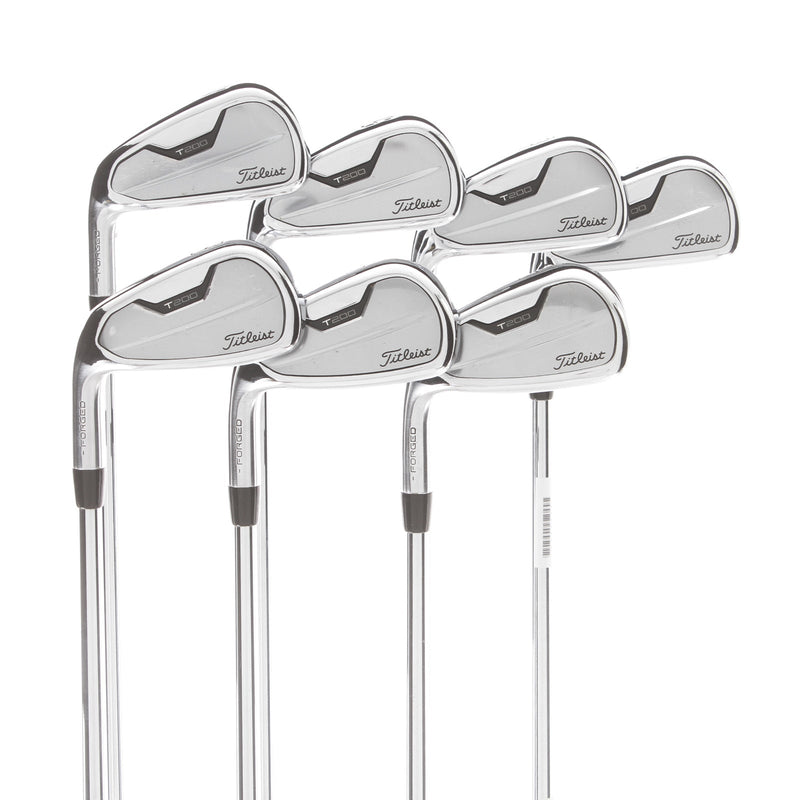 Titleist T200 Steel Mens Left Hand Irons 4-PW Stiff - Project X Rifle 6.0