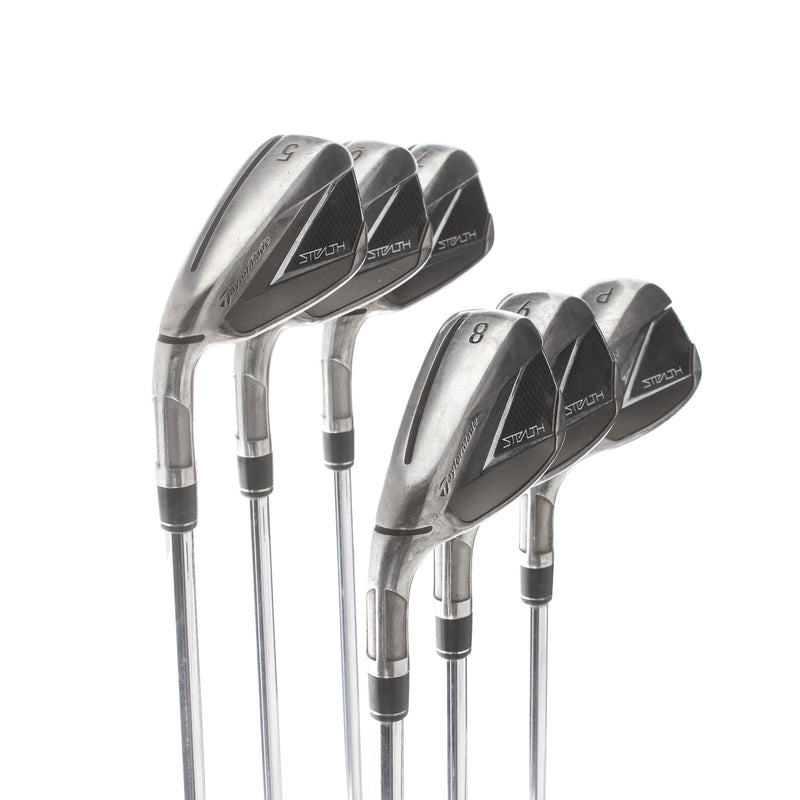 TaylorMade Stealth Steel Mens Left Hand Irons 5-PW Regular - KBS MAX MT 85