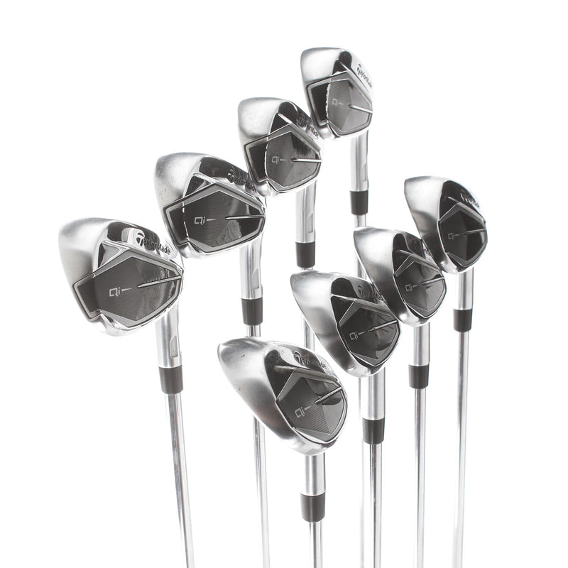 TaylorMade Qi Steel Mens Right Hand Irons 5-SW+AW Regular - KBS Max 85