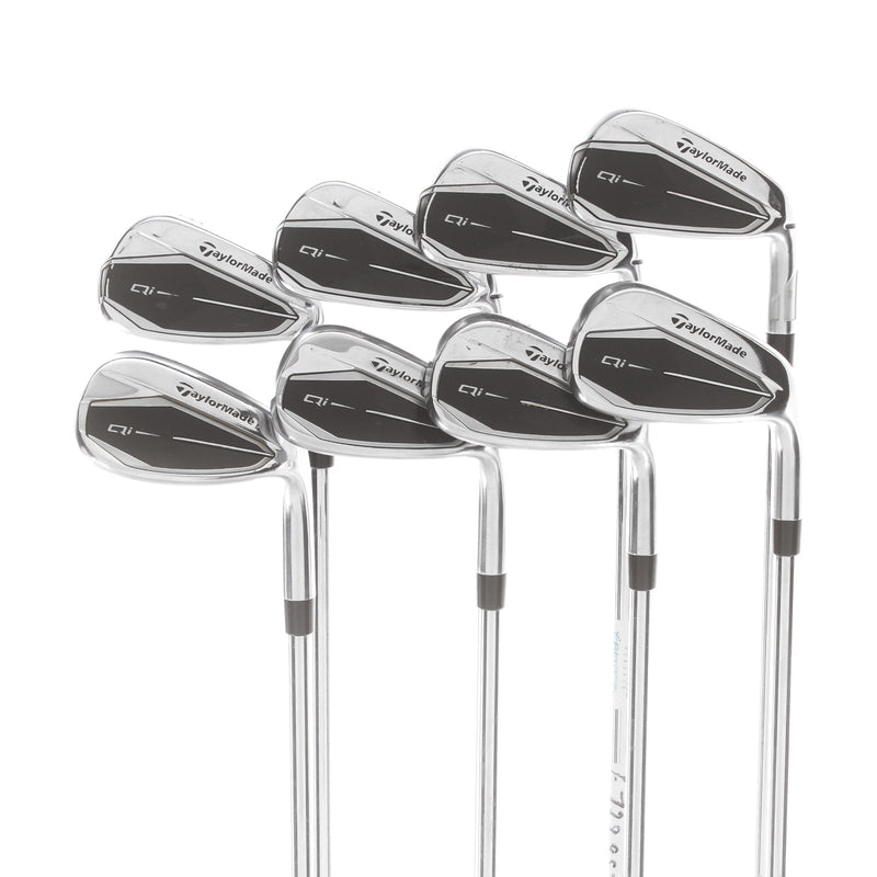 TaylorMade Qi Steel Mens Right Hand Irons 5-SW+AW Regular - KBS Max 85