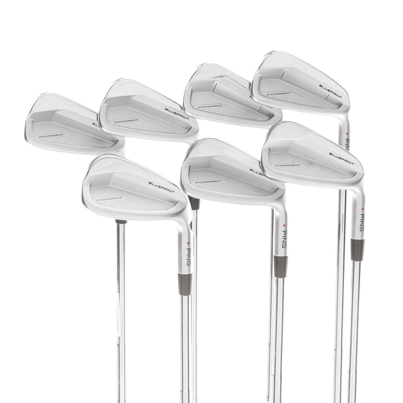 Ping Blueprint S Steel Mens Right Hand Irons 4-PW Red Dot 1* Flat Extra Stiff - Dynamic Gold X100 115 Mid