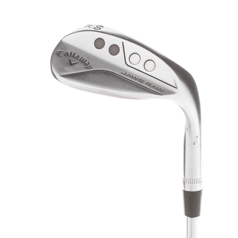 Callaway Jaws Raw Steel Mens Right Hand Lob Wedge 60* 8 Bounce C Grind Wedge - Dynamic Gold Spinner