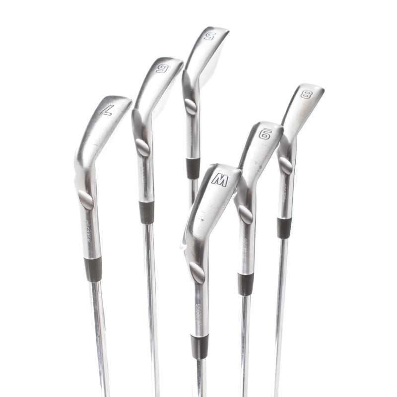 Ping i210 Steel Mens Right Hand Irons 5-PW Green Dot 2* Upright Stiff - Ping AWT 2.0