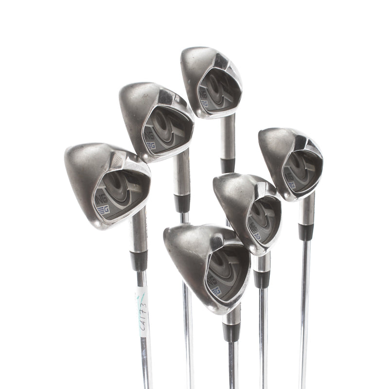 Ping G Series Steel Mens Right Hand Irons 5-PW Yellow Dot 1.5* Upright Stiff - Ping AWT 2.0