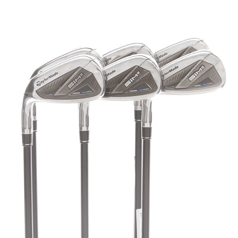 TaylorMade SIM2 Max Graphite Mens Left Hand Irons 5-PW Regular - Mitsubishi Chemical MMT 65