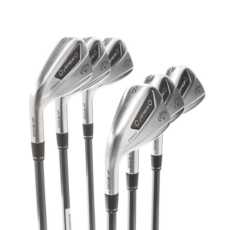 Callaway Apex Ai200 Graphite Mens Left Hand Irons 6-AW Regular - Recoil Dart HX 70