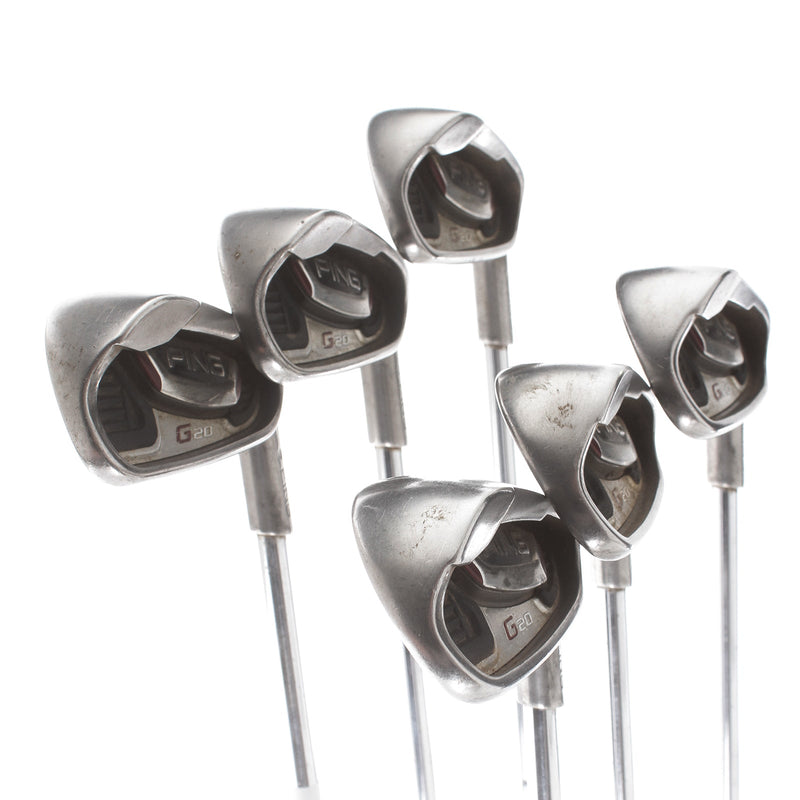 Ping G20 Steel Mens Right Hand Irons 5-PW Blue Dot 1.5* Upright Stiff - Ping CFS