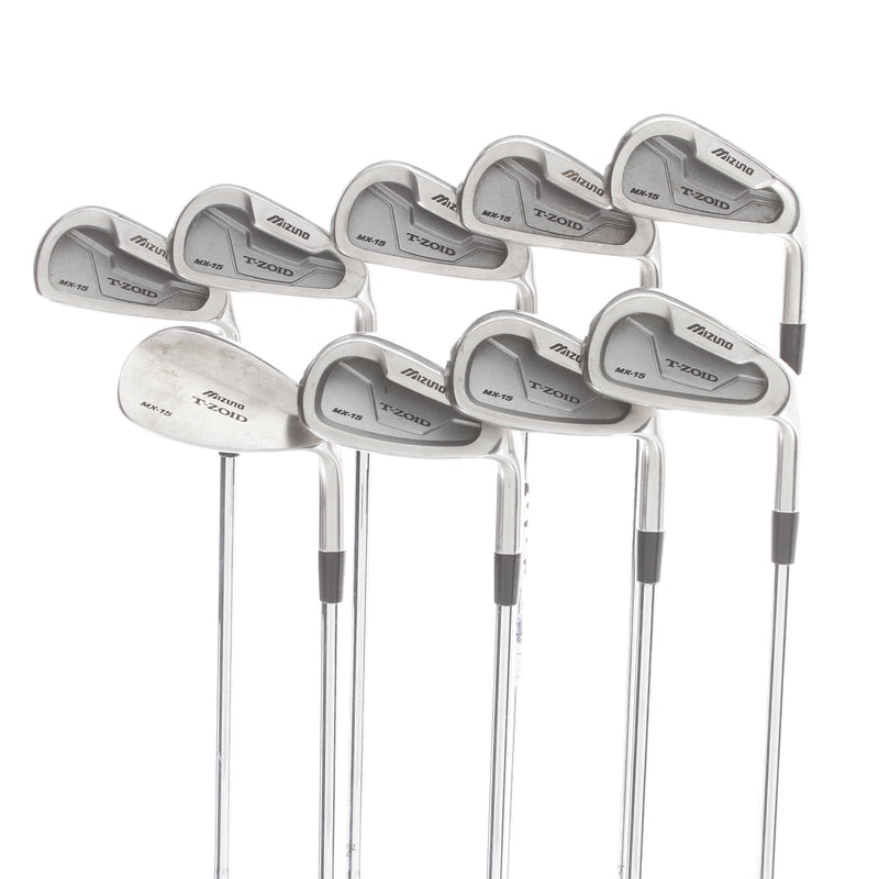 Mizuno T-Zoid MX-15 Steel Mens Right Hand Irons 3-SW Regular - Dyna Flex