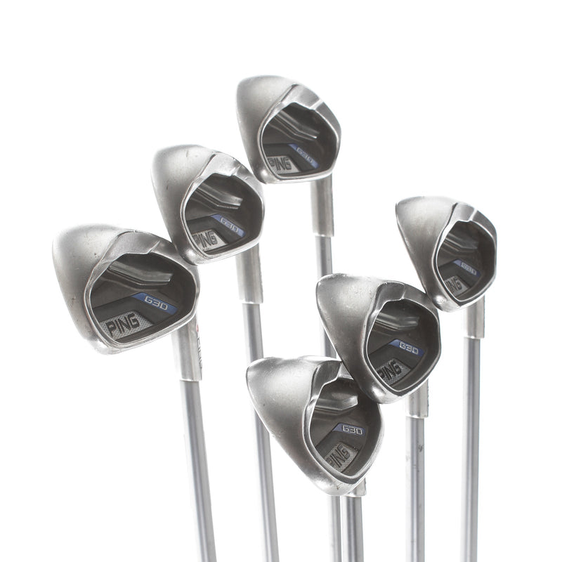 Ping G30 Graphite Mens Right Hand Irons 5-PW Red Dot 0.75* Flat Regular - Ping TFC 419