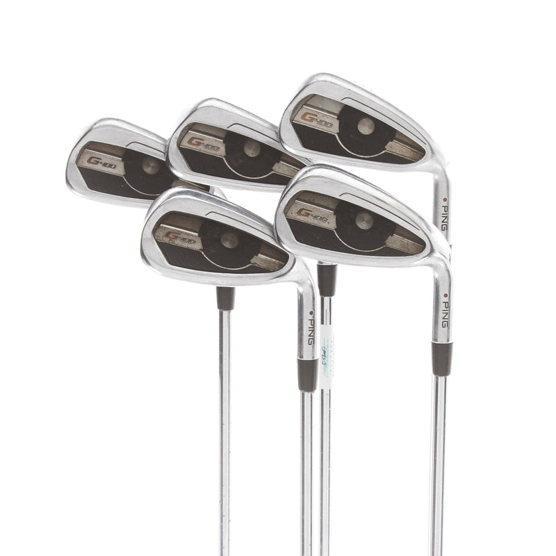 Ping G400 Steel Mens Right Hand Irons 6-PW Red Dot 1* Flat Senior - Ping CFS Distance