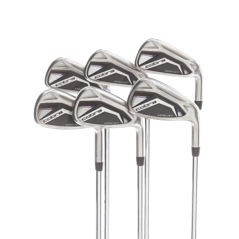 Cobra Aerojet Steel Mens Right Hand Irons 5-PW Stiff - KBS $-Taper Lite
