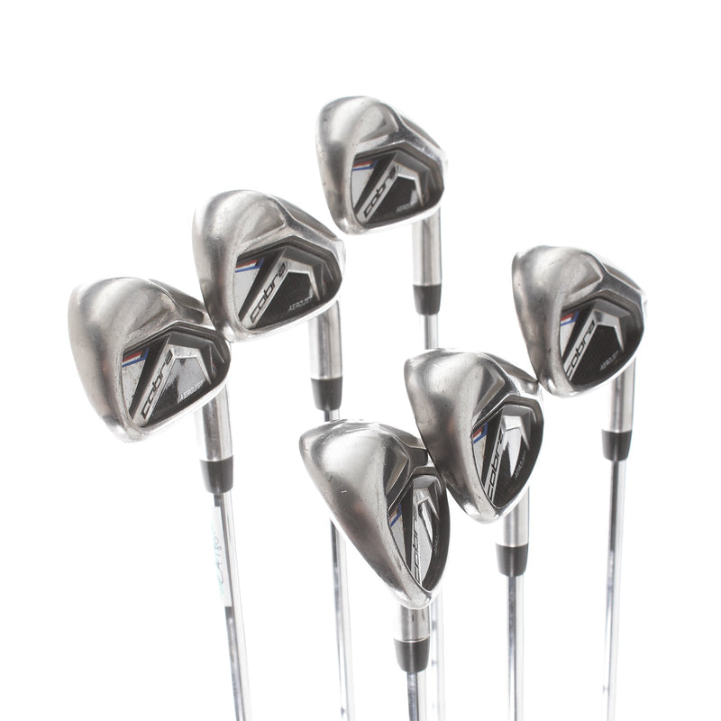 Cobra Aerojet Steel Mens Right Hand Irons 5-PW Stiff - KBS $-Taper Lite