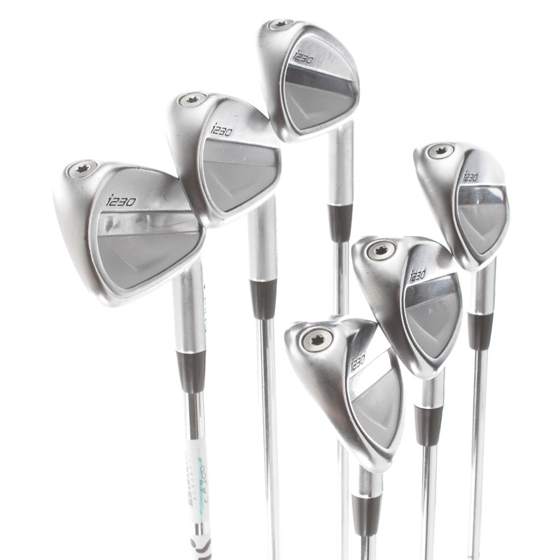 Ping i230 Steel Mens Right Hand Irons 5-PW Green Dot 2* Upright Extra Stiff - Ping AWT 2.0