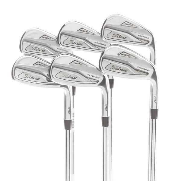 Titleist AP2 718 Steel Mens Right Hand Irons 5-PW Stiff - AMT Tour White S300