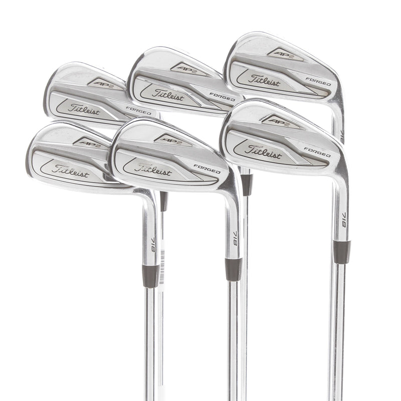 Titleist AP2 718 Steel Mens Right Hand Irons 5-PW Stiff - AMT Tour White S300