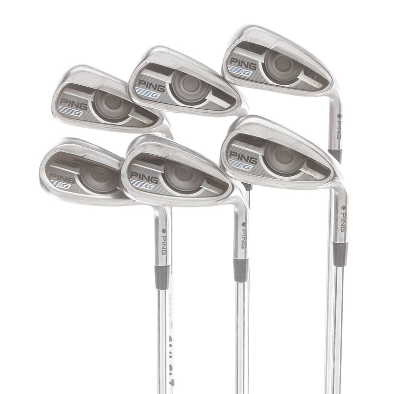 Ping G Series Steel Mens Right Hand Irons 5-SW Black Dot Regular - Ping AWT 2.0