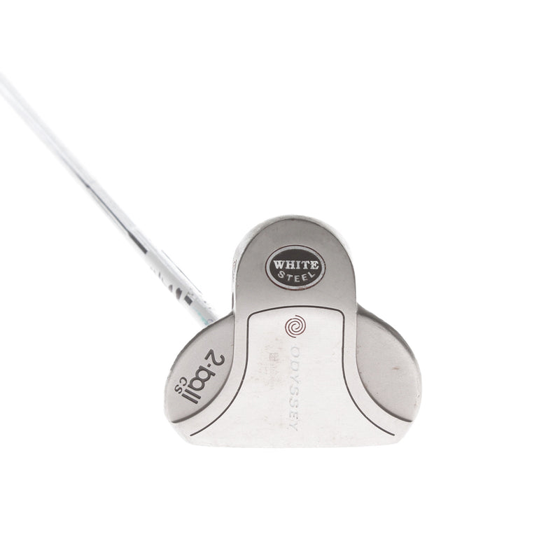 Odyssey White Steel 2-Ball CS Mens Right Hand Putter 35" Mallet - Super Stroke Slim 3.0