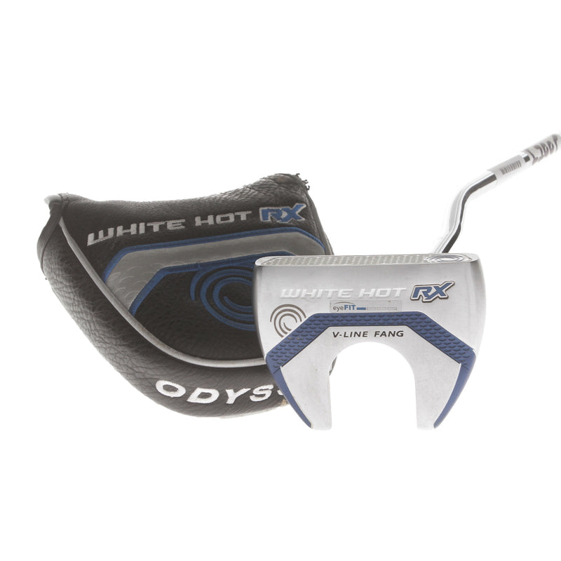 Odyssey White Hot RX V-Line Fang Mens Right Hand Putter 35" Mallet - Super Stroke Slim 3.0