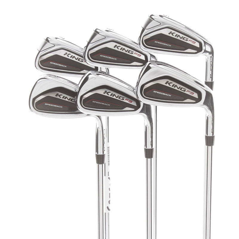Cobra F9 Speedback Steel Mens Right Hand Irons 5-PW Regular - KBS Tour 90