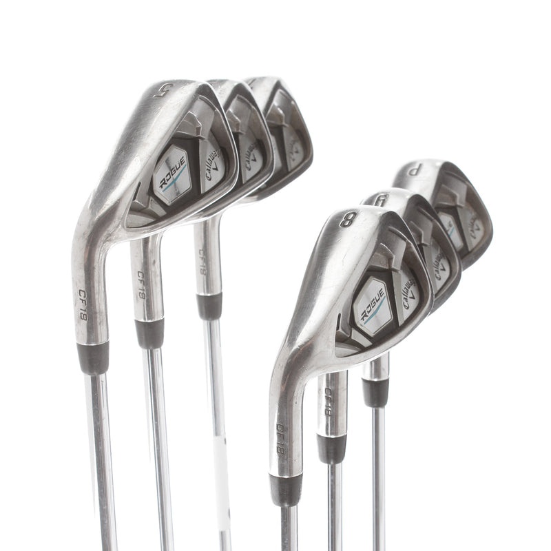 Callaway Rogue CF18 Steel Mens Left Hand Irons 5-PW Stiff - XP95 S300