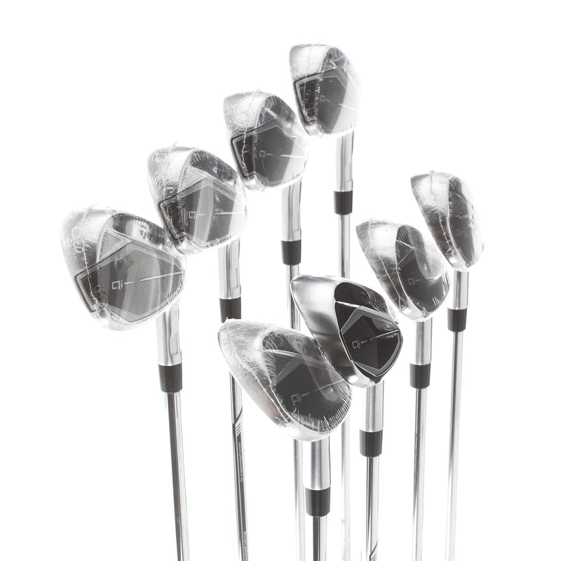 TaylorMade Qi Steel Mens Right Hand Irons 5-SW+AW Stiff - KBS Max 85