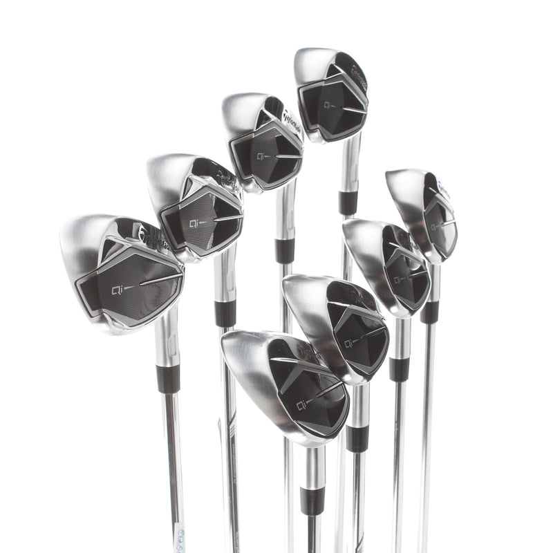 TaylorMade Qi Steel Mens Right Hand Irons 5-SW+AW Regular - KBS Max 85