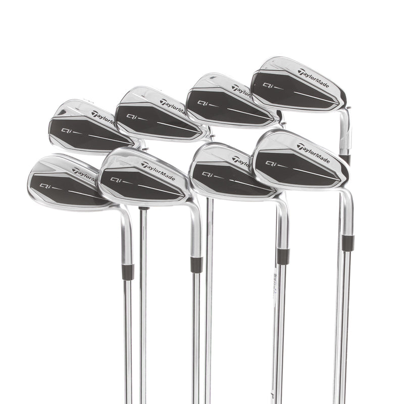 TaylorMade Qi Steel Mens Right Hand Irons 5-SW+AW Regular - KBS Max 85
