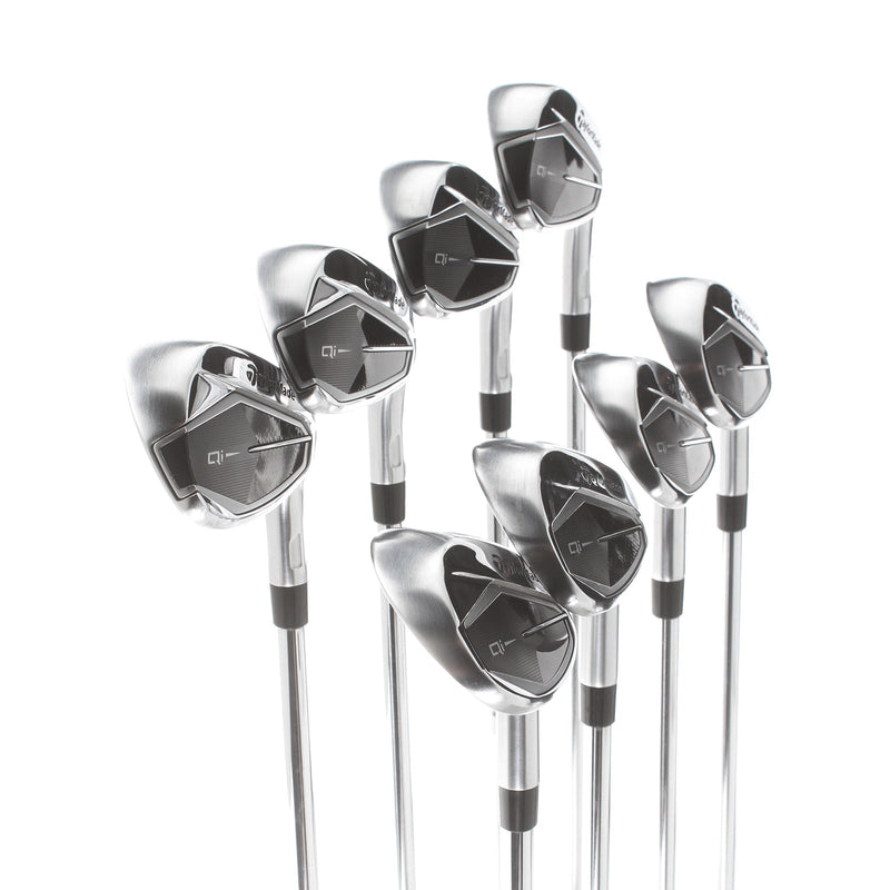 TaylorMade Qi Steel Mens Right Hand Irons 5-SW+AW Regular - KBS Max 85