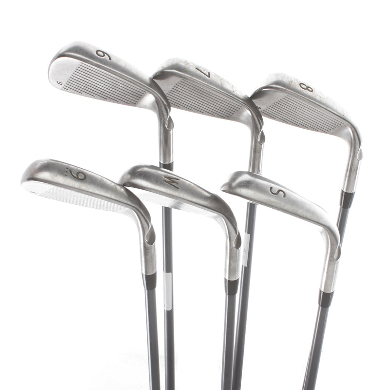 Ping G Series Graphite Mens Left Hand Irons 6-SW Black Dot Regular - Ping CFS 70