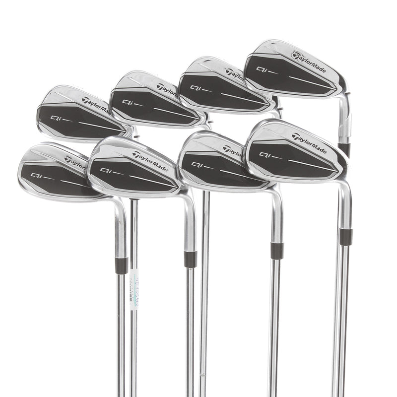 TaylorMade Qi Steel Mens Right Hand Irons 5-SW+AW Regular - KBS Max 85