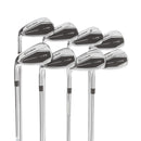 TaylorMade Qi Steel Mens Left Hand Irons 5-SW+AW Regular - KBS Max 85