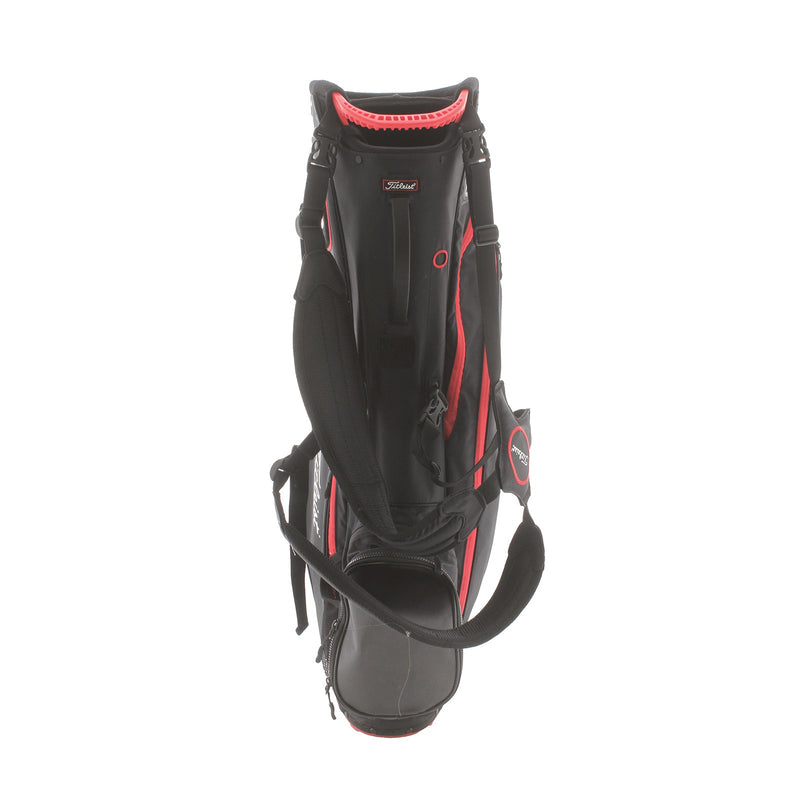 Titleist 4 Carbon Stand Bag - Black/ White/ Red
