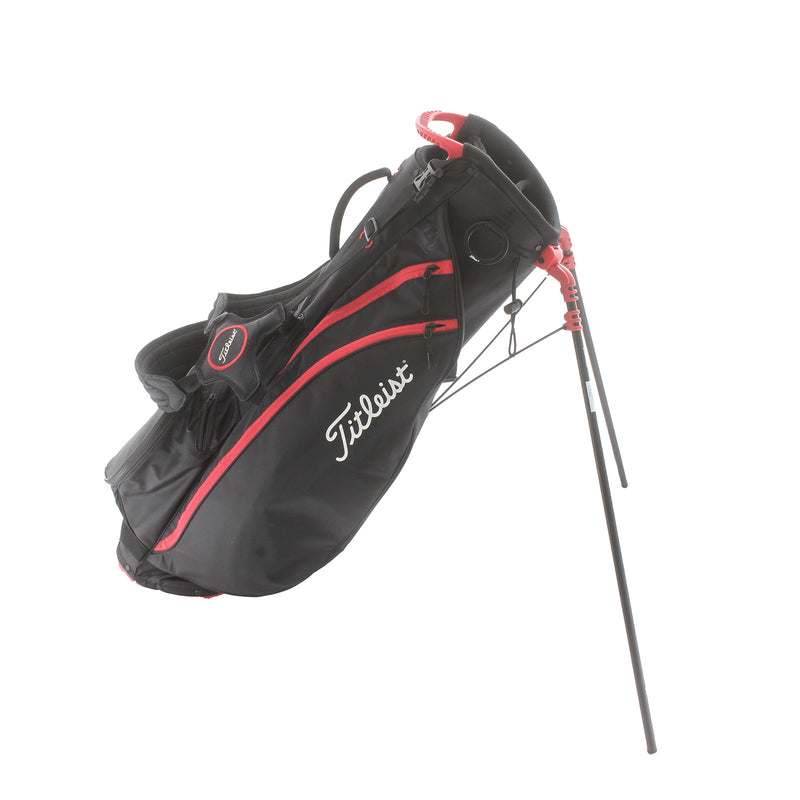 Titleist 4 Carbon Stand Bag - Black/ White/ Red