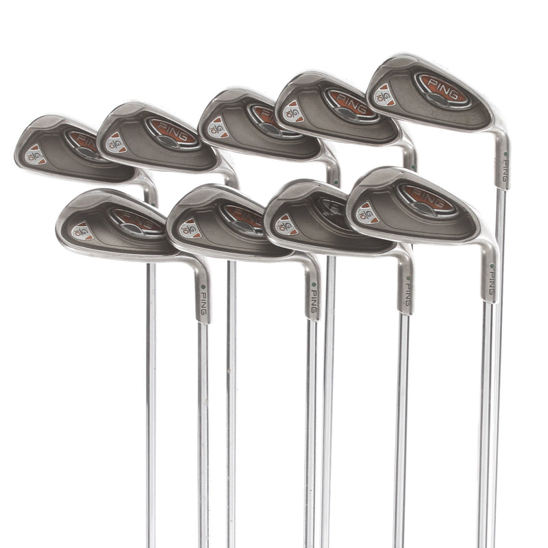 Ping G10 Steel Mens Right Hand Irons 3-SW Green Dot 2* Upright Regular - Ping AWT