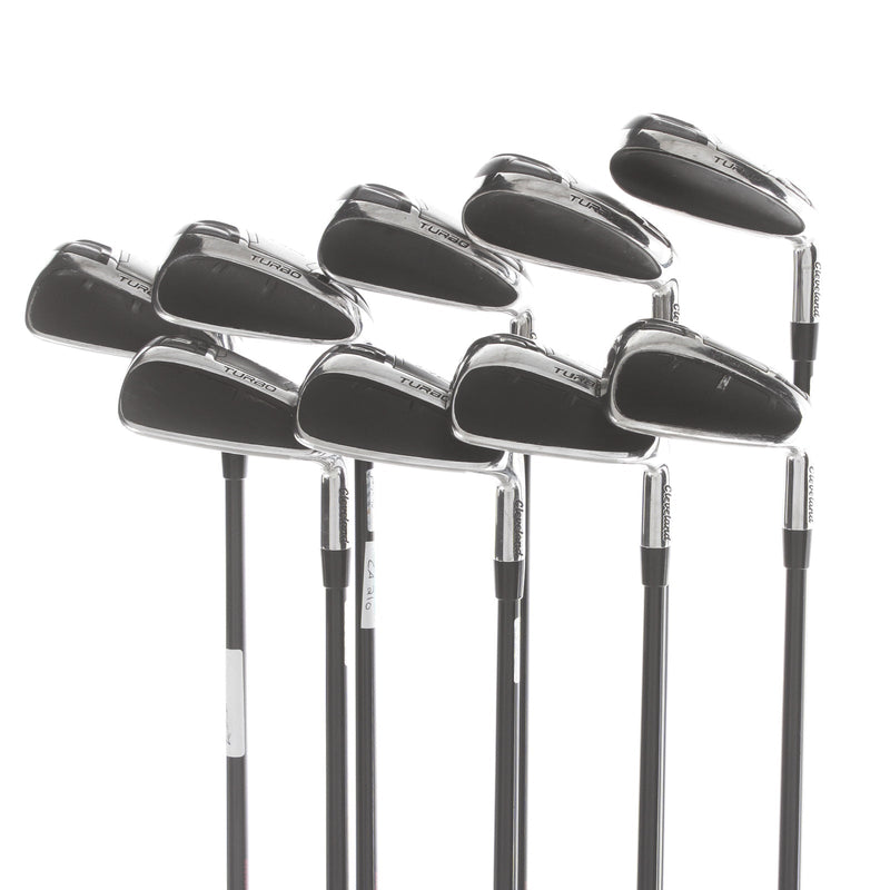 Cleveland launcher HB Turbo Graphite Mens Right Hand Irons 4-PW+DW+SW Regular - Miyazaki 6R
