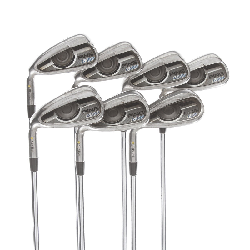 Ping G Steel Mens Left Hand Irons 5-SW Yellow Dot Regular - Ping AWT 2.0