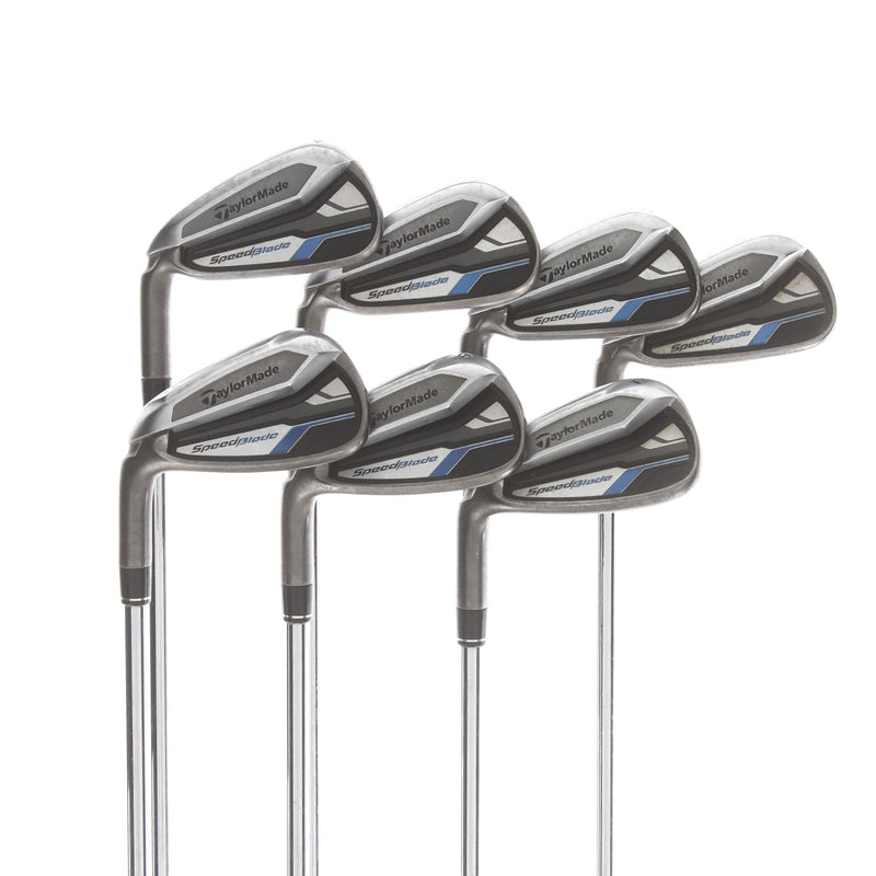 TaylorMade Speedblade Steel Mens Left Hand Irons 4-PW Regular - TaylorMade 85G