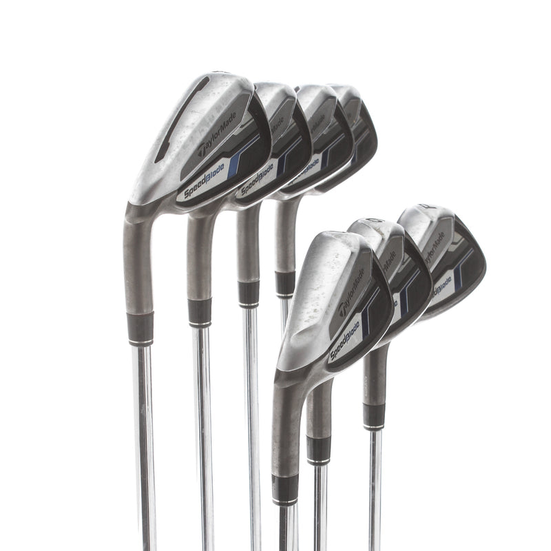 TaylorMade Speedblade Steel Mens Left Hand Irons 4-PW Regular - TaylorMade 85G