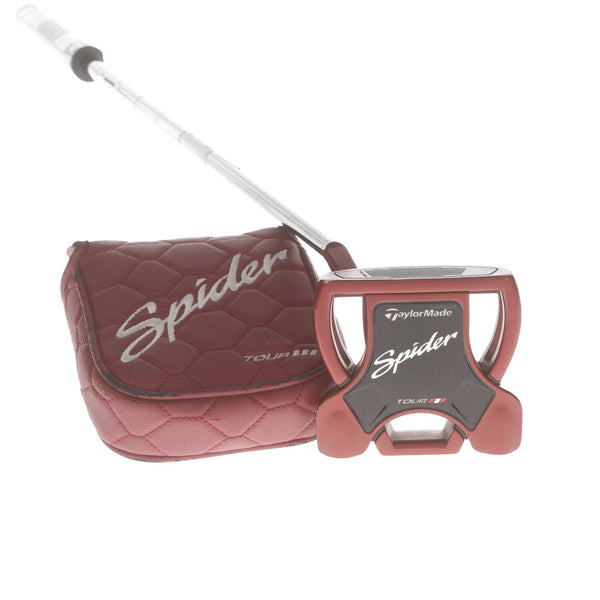 TaylorMade Spider Tour Red Mens Left Hand Putter 34" Mallet TaylorMade - Super Stroke Tour 1.0