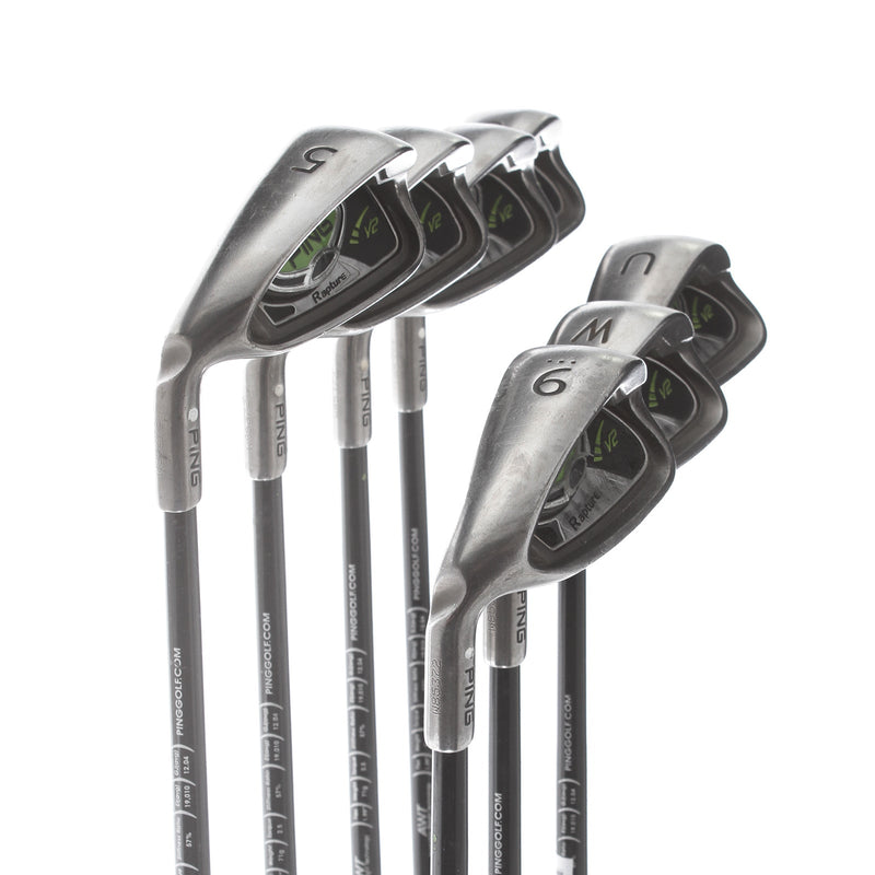 Ping Rapture V2 Graphite Mens Left Hand Irons 5-UW 3* Upright Regular - Ping TFC 939