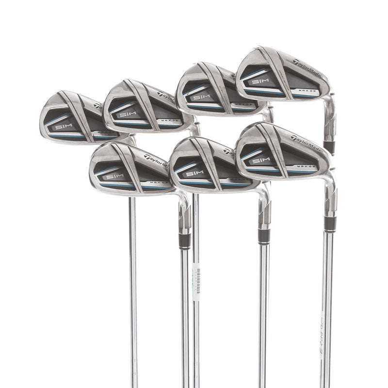 TaylorMade Sim Max OS Steel Mens Right Hand Irons 5-AW Stiff - KBS Max 85